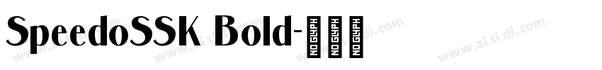 SpeedoSSK Bold字体转换